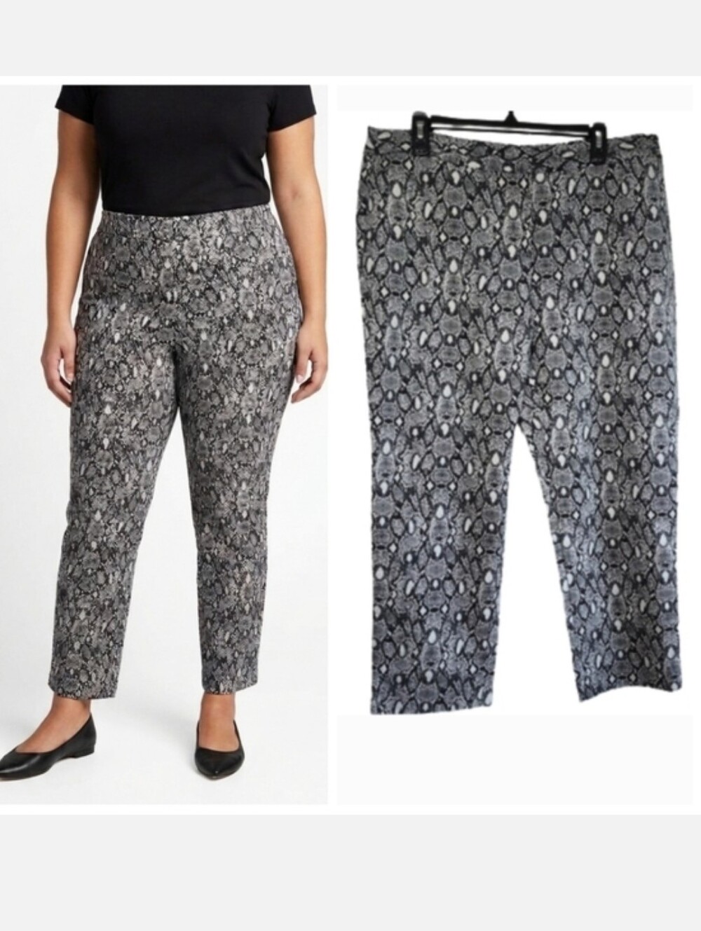 Liz Claiborne Snakeskin print ankle pants women's plus size 16